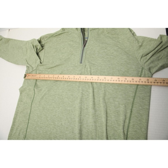Tommy Bahama Sweater Mens Medium Green Island Zone Quarter Zip Pullover Top - Picture 8 of 12